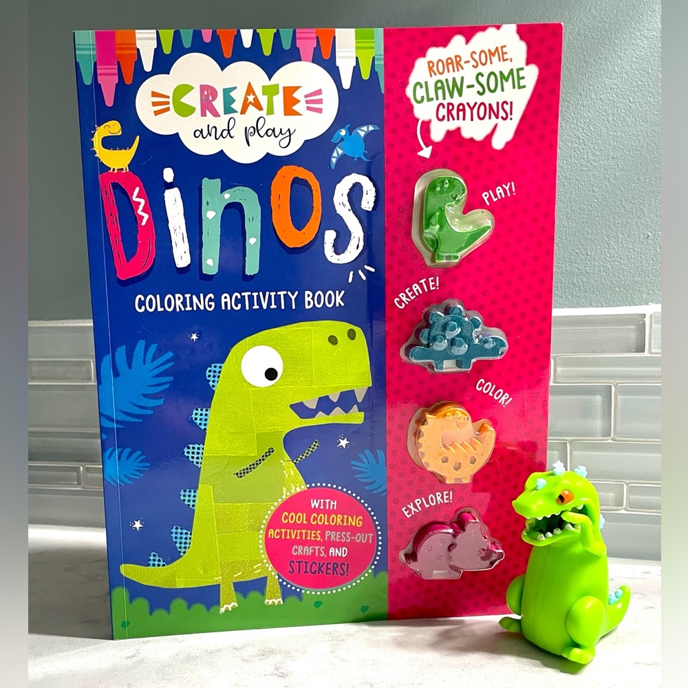 2/$20💕Dino Coloring Activity Book + 🦖
